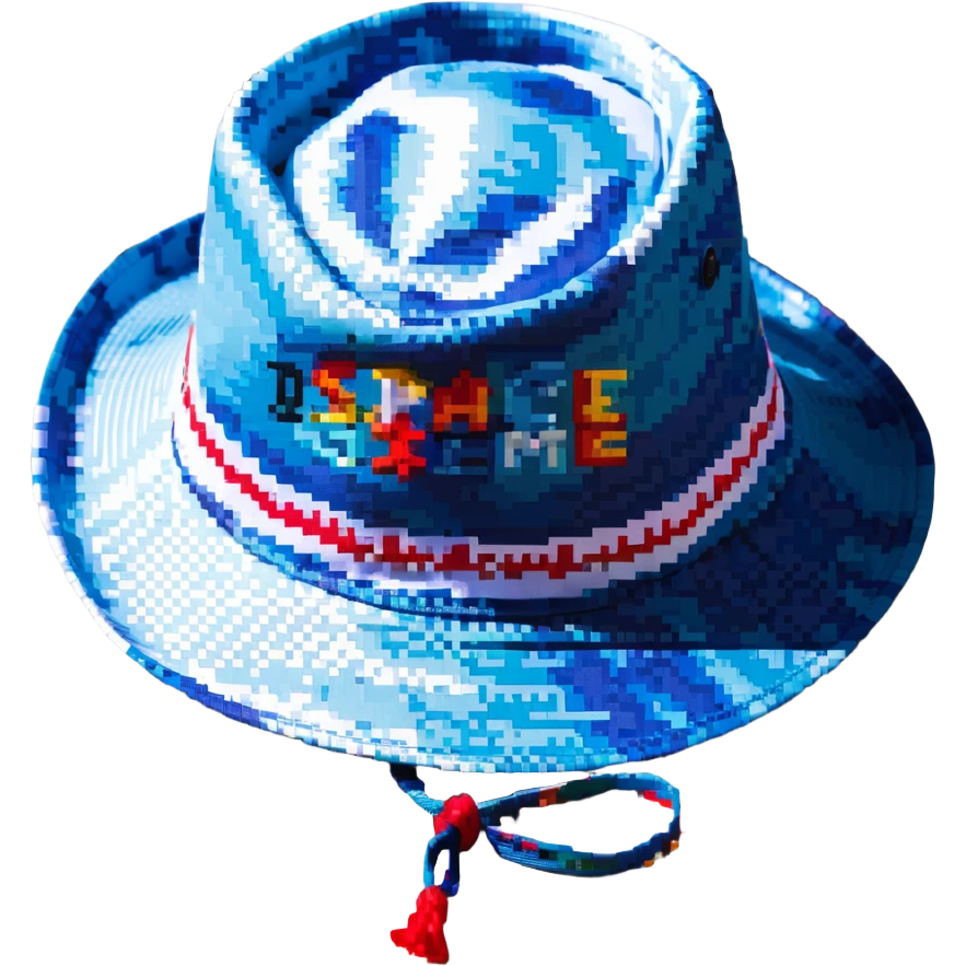 Синяя спортивная панамка со шнурком и надписью SPACEME, no background emoji
