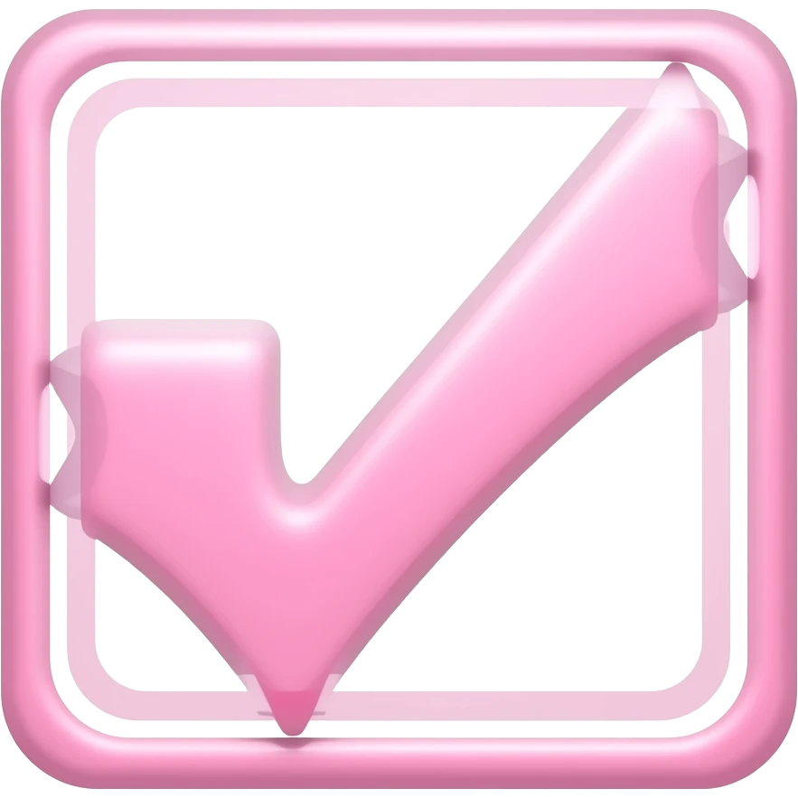 Pastel pink check emoji emoji