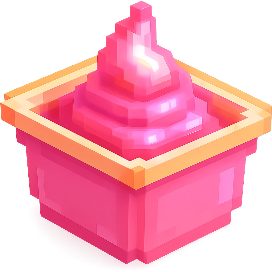 сделай соус из фастфуда розовый светящийся, no background  emoji