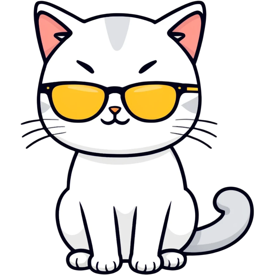 Cat with sunglasses emoji