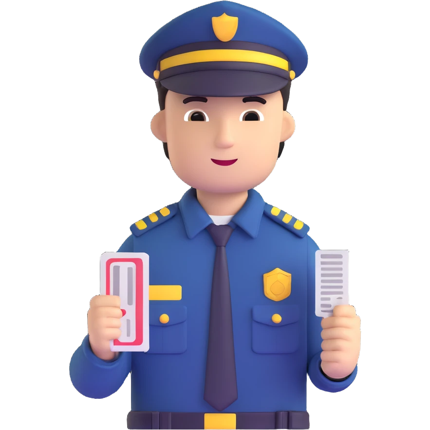 security guard with ticket in hand emoji