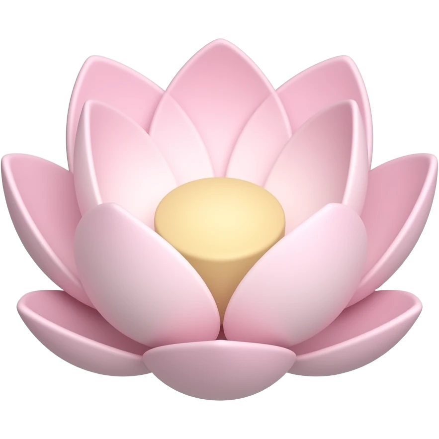 lotus flower 3d facing up in round dimensional circle emoji
