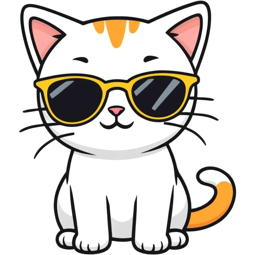 Cat with sunglasses emoji