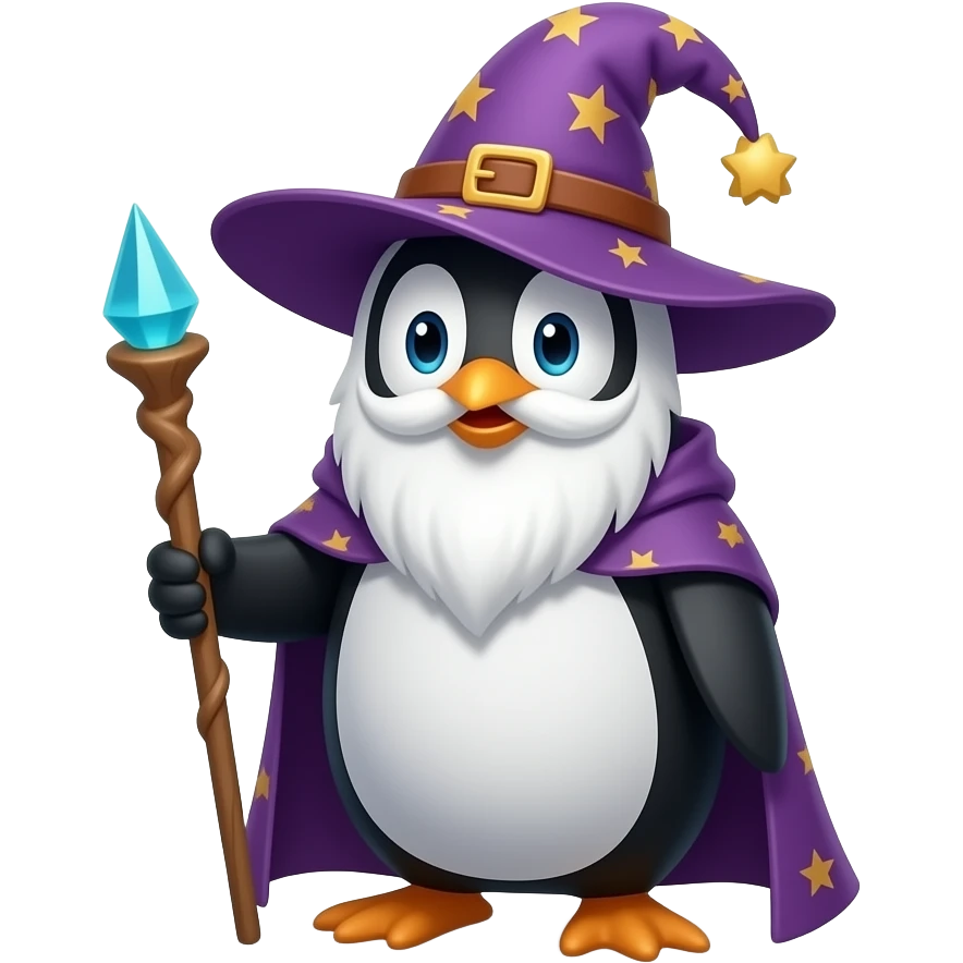 Penguin Wizard emoji