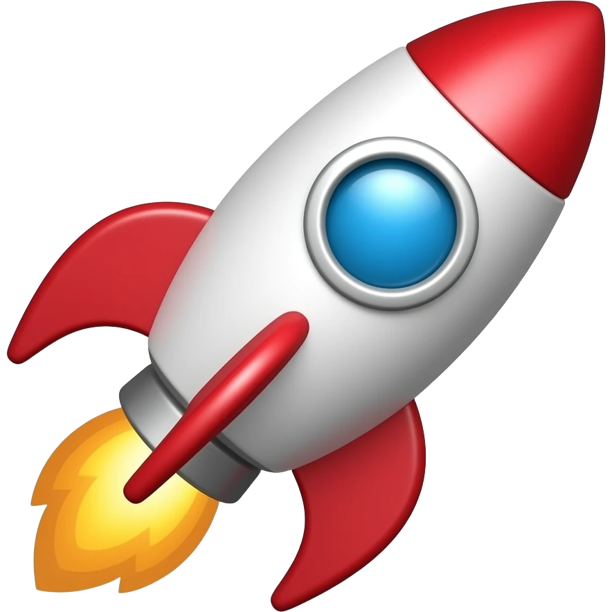 a rocket emoji