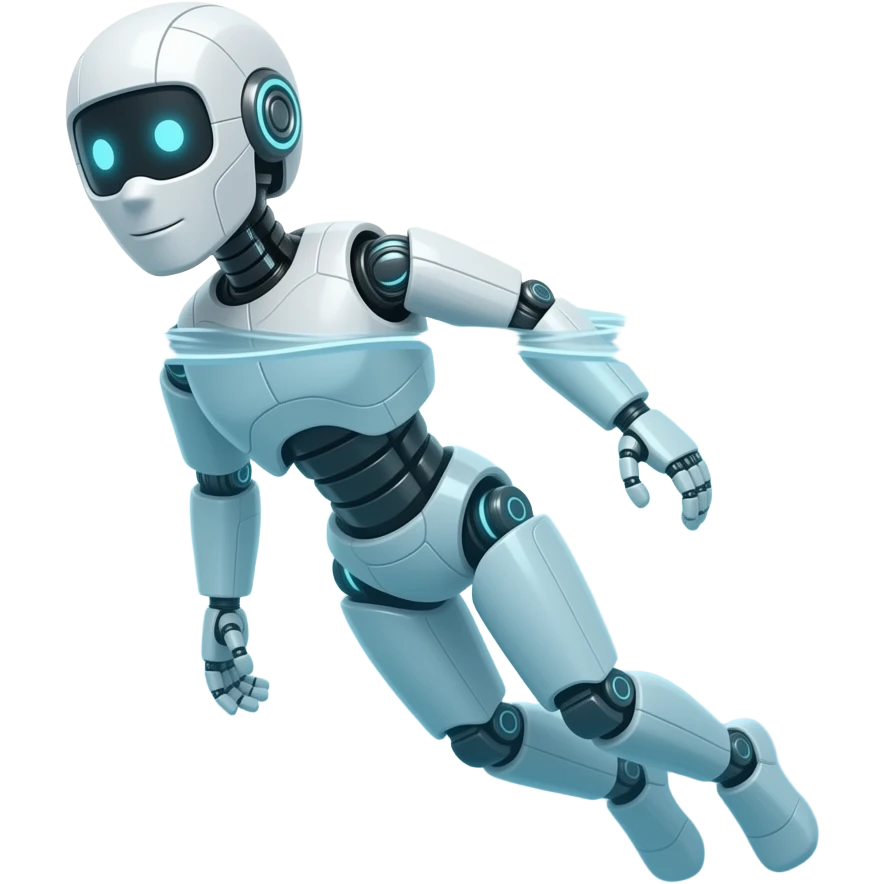 robot swimming emoji
