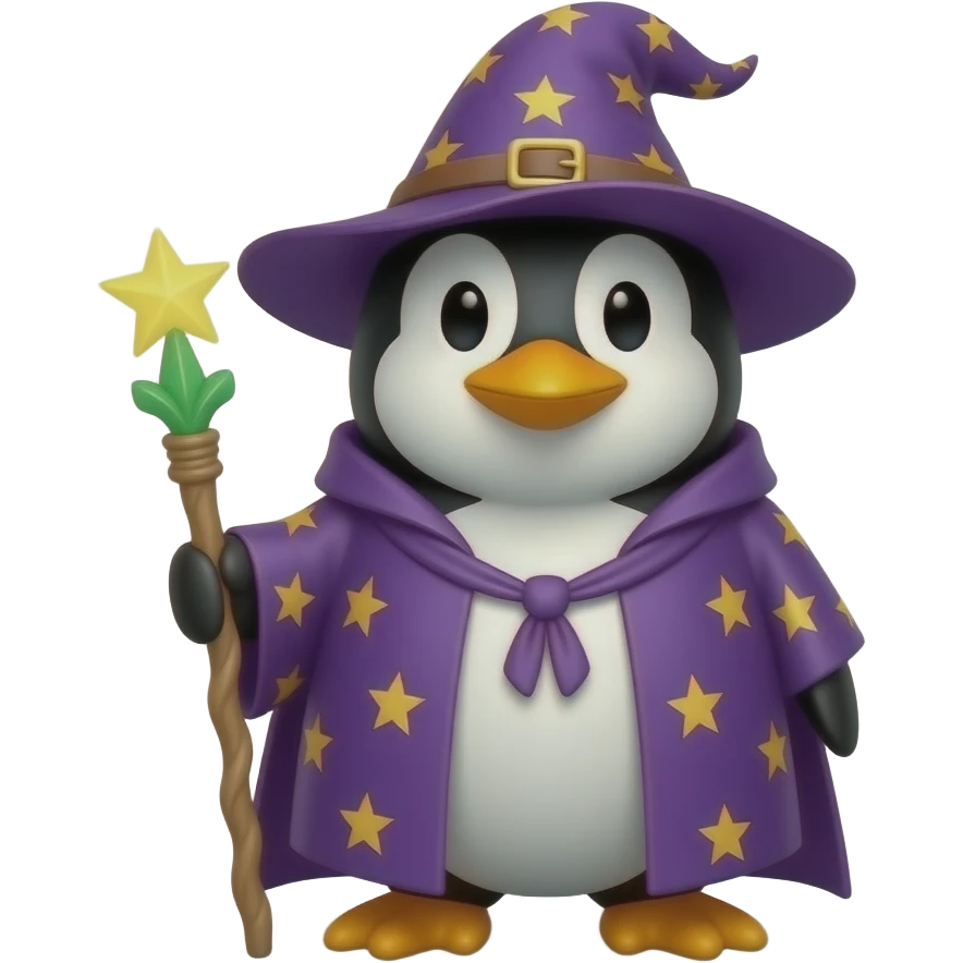 Penguin Wizard emoji