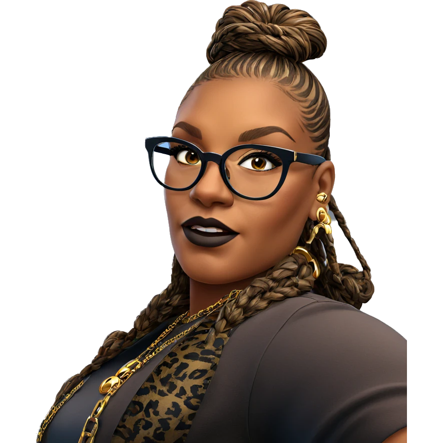 girl with jewelry and glasses emoji