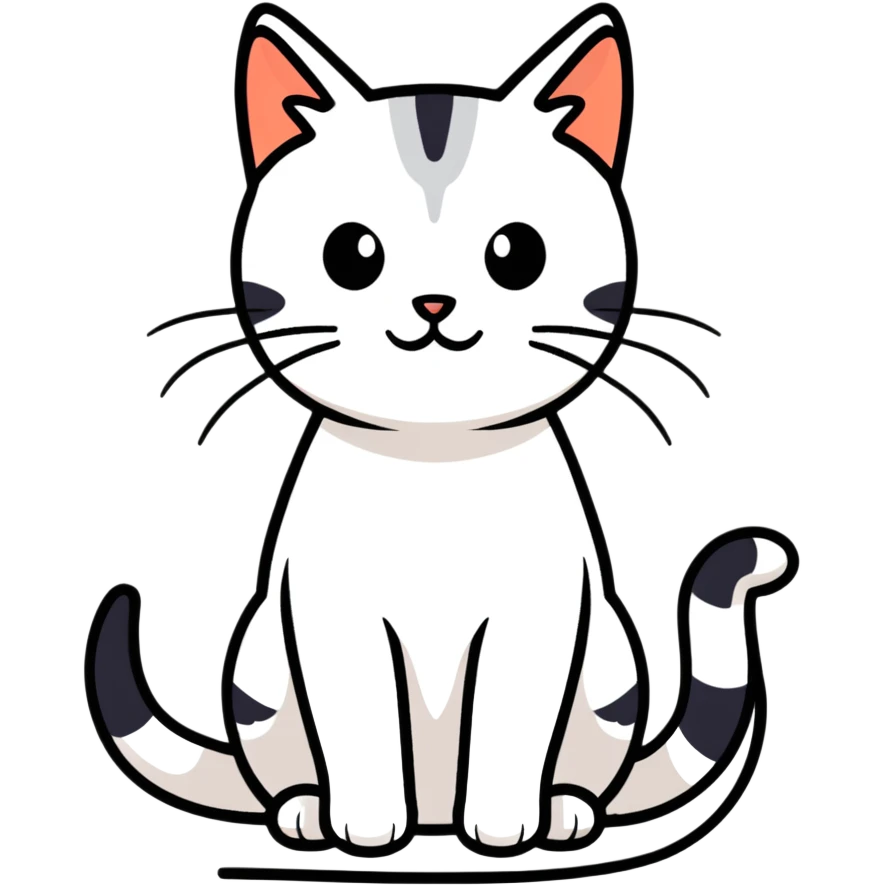 Katt skriver  emoji
