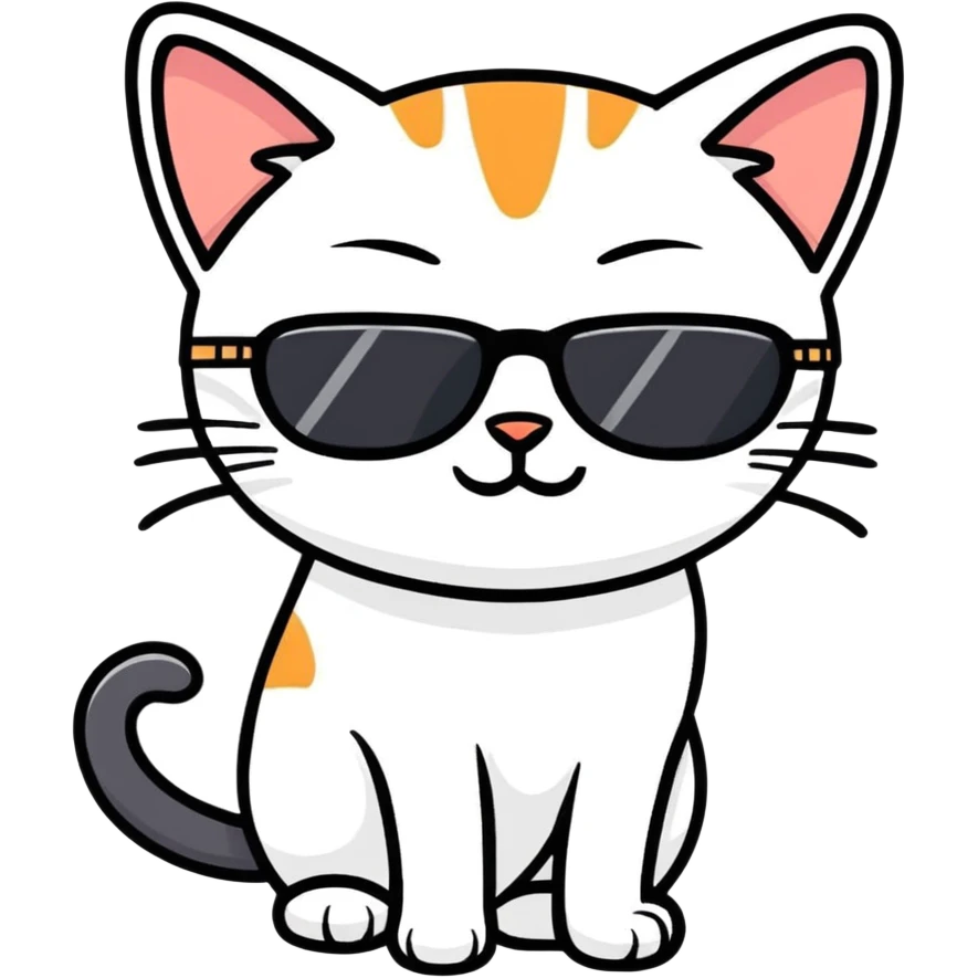 Cat with sunglasses emoji