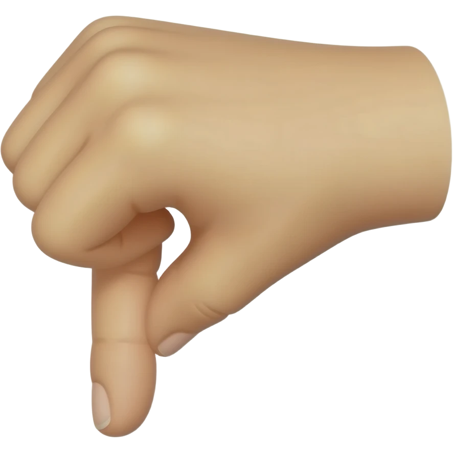 The middle finger down emoji