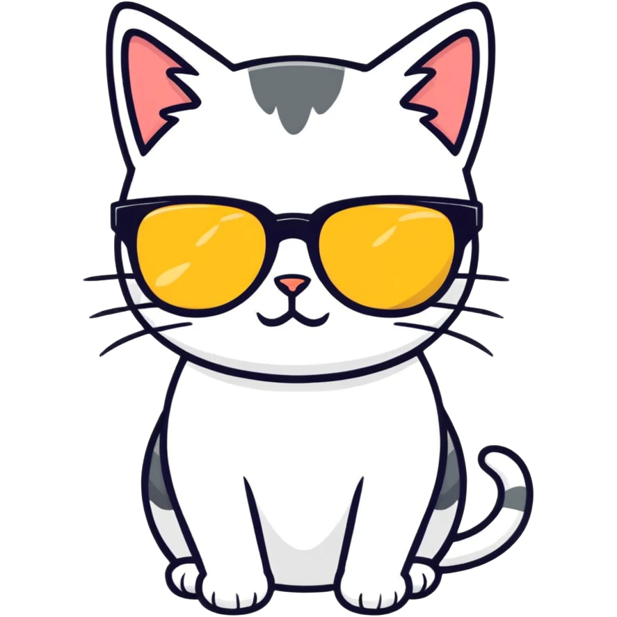 Cat with sunglasses emoji