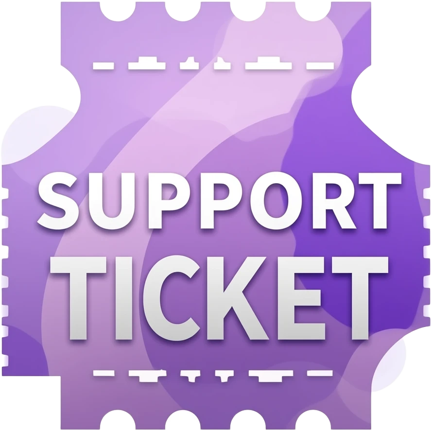 support ticket purple emoji