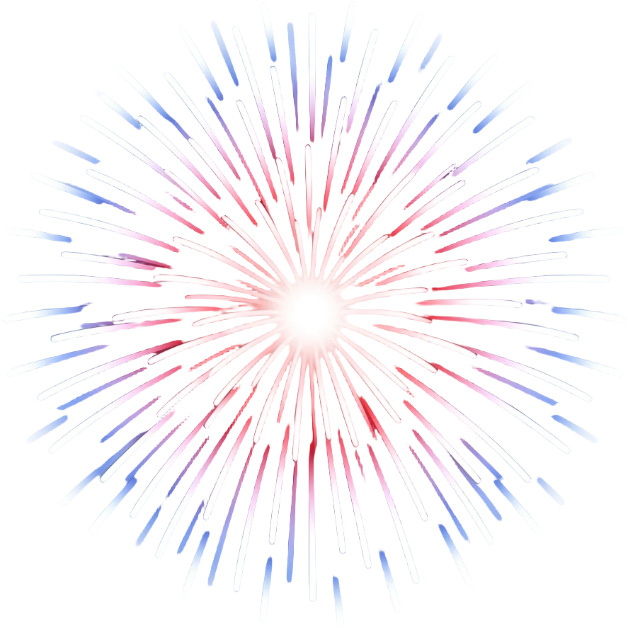 red white blue firework emoji