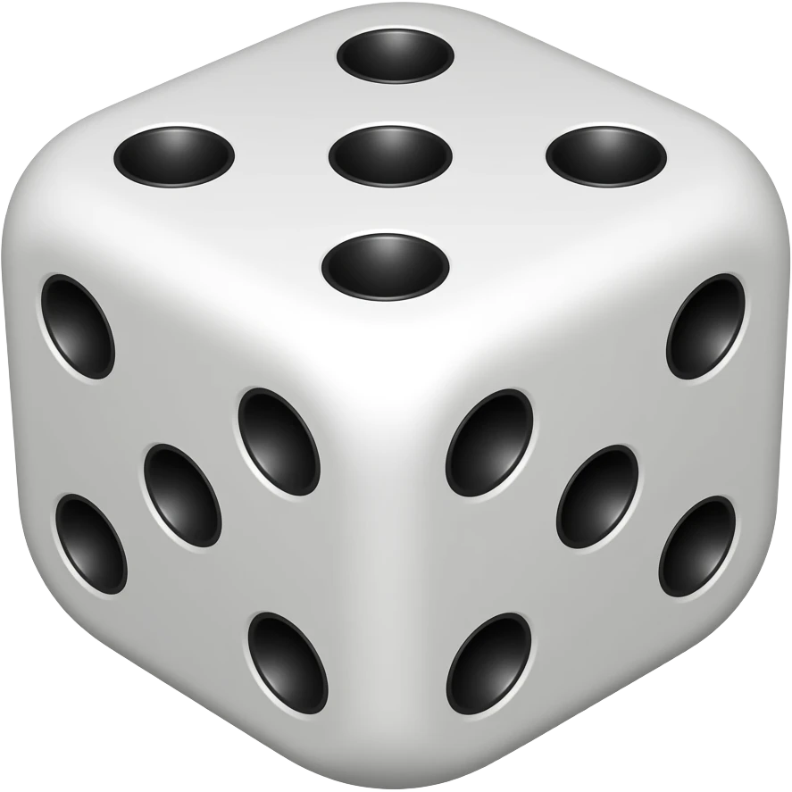 The white game dies emoji