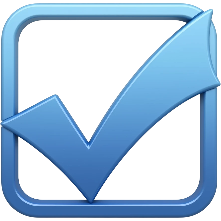 Blue tick emoji