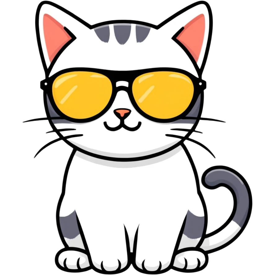 Cat with sunglasses emoji