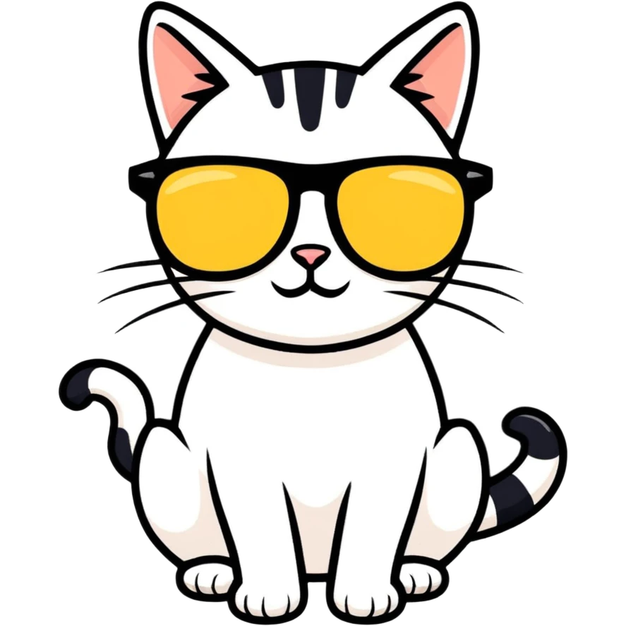 Cat with sunglasses emoji