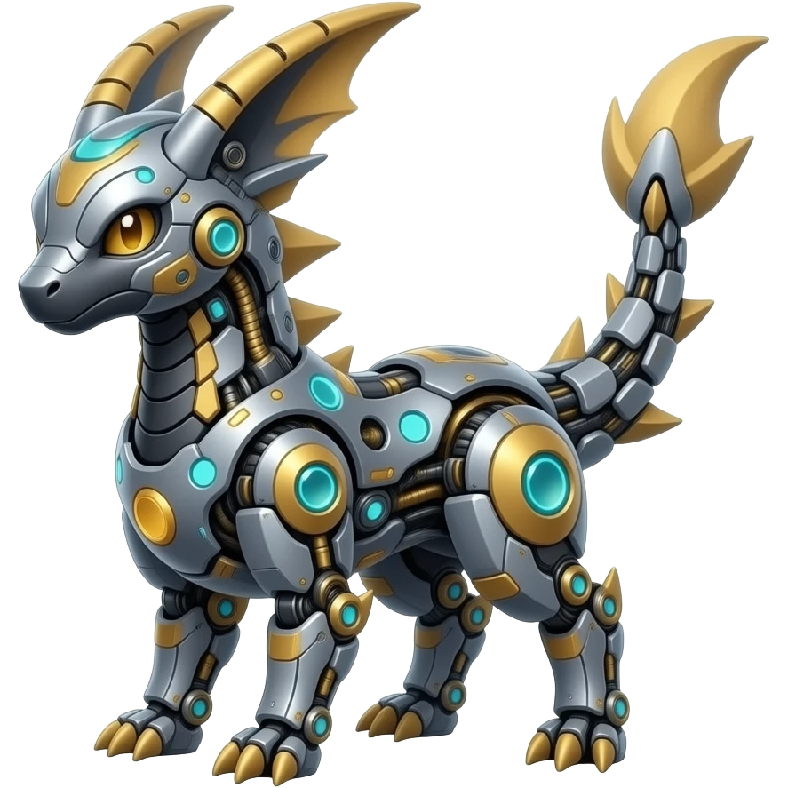 Exotic Organic Mechanical Hybridized Futuristic Cyborg-Cyber-Meloetta-Zygarde-Zeraora-Protogen-Palkia-hybrid-fusion-Fakémon-creature, full body emoji