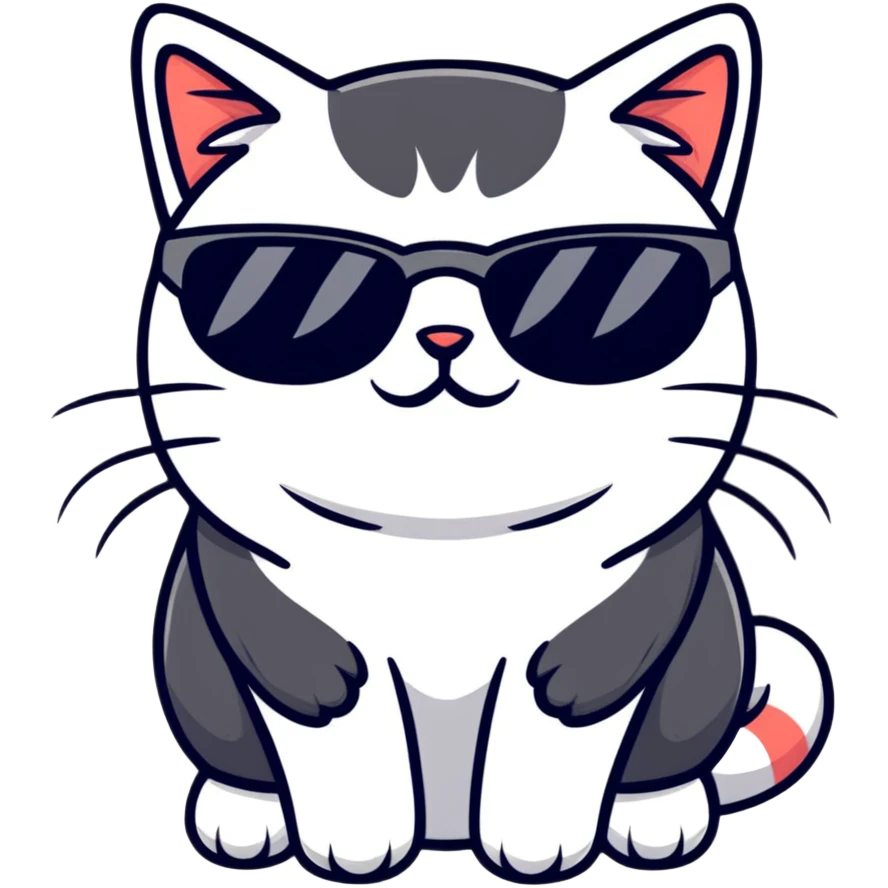 Cat with sunglasses emoji