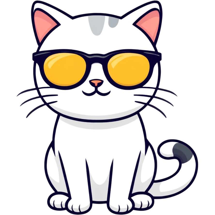 Cat with sunglasses emoji