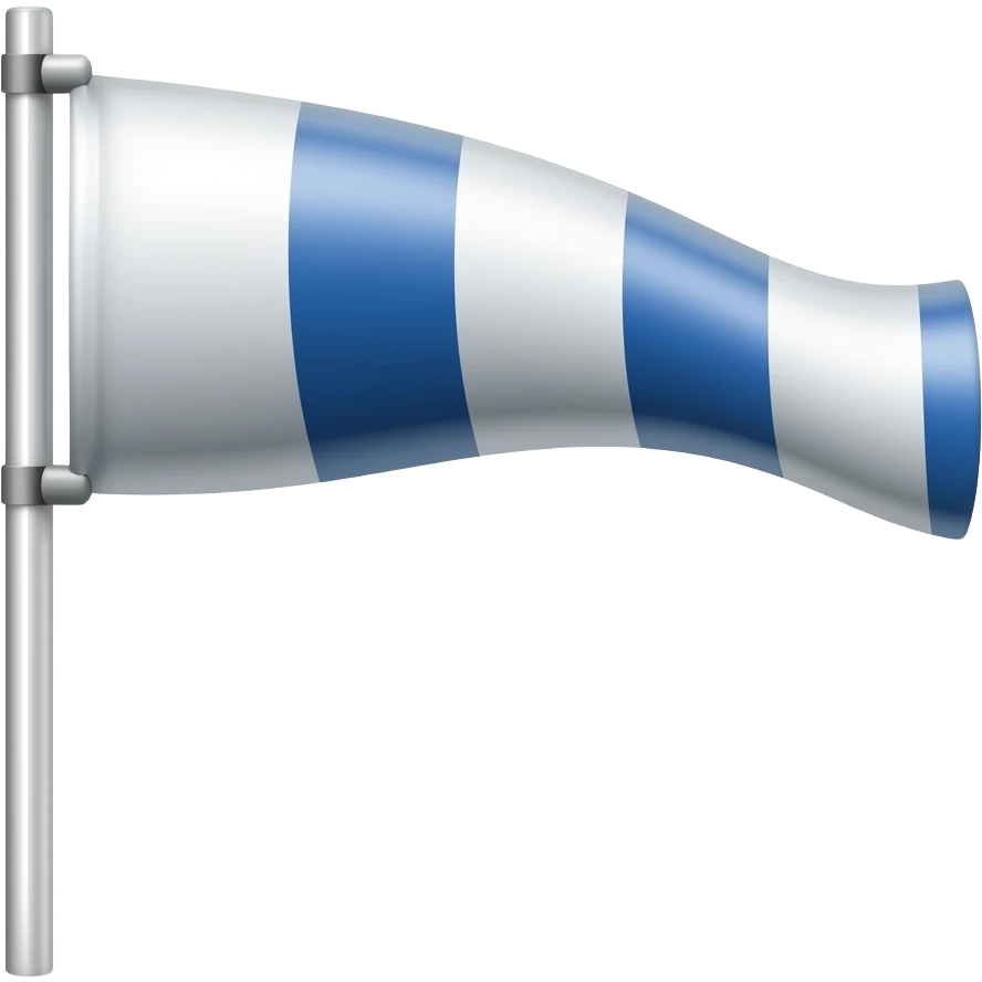 White Wind sock flag emoji