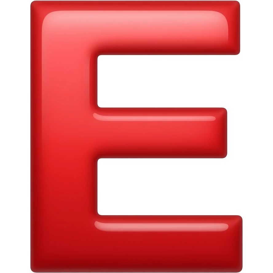 Red E emoji