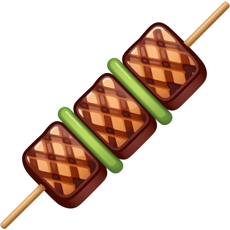 Chuzo de carne asada cerdo sib plato emoji