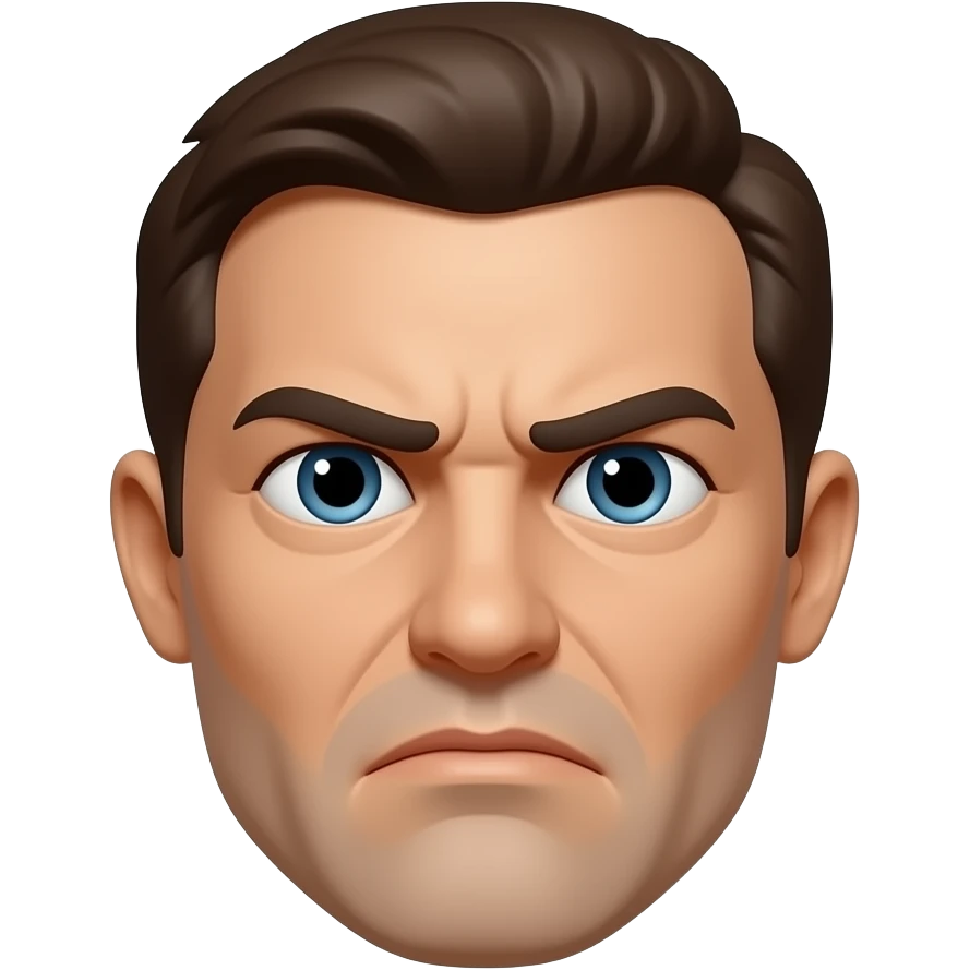 Concerned judgemental face emoji