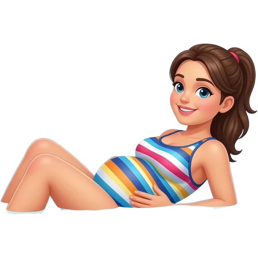 A girl with her beach body,in her swim suit bathers,Then she stuck out her big round Tummy,she will just lay on her back in the water with that food baby belly poking above the surface,she will be the best holiday photo while cradling her pregnant looking belly. emoji