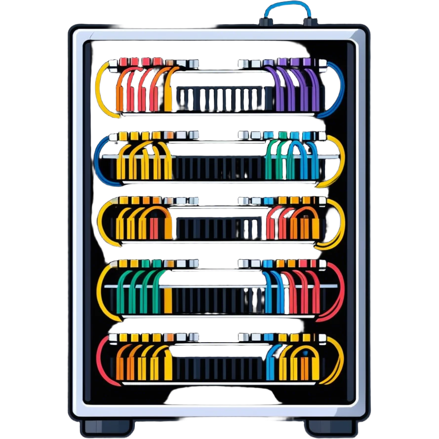 Messy IT network rack emoji