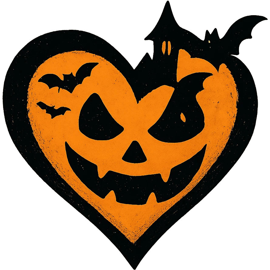 Halloween heart, remove background emoji