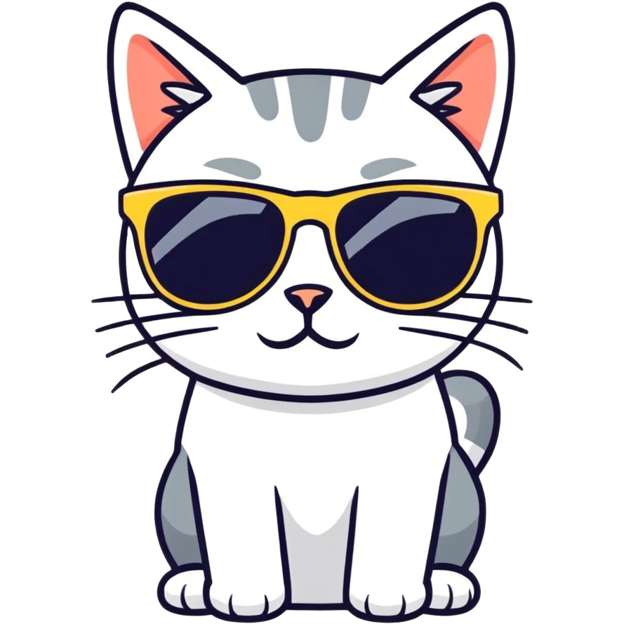 Cat with sunglasses emoji