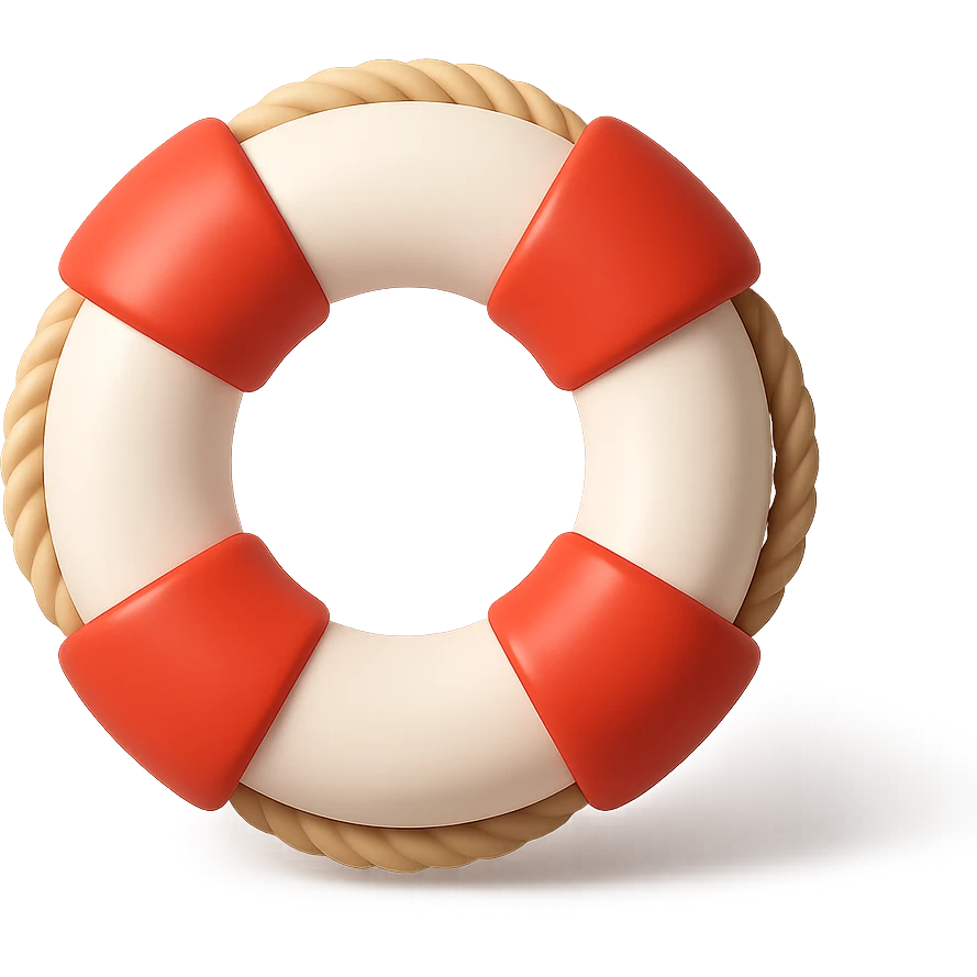 {
  "title": "3D Skeuomorphic Emoji Icon Schema",
  "type": "object",
  "properties": {
    "object": {
      "type": "string",
      "description": "Name of the object to be represented (e.g., 'money bag', 'camera', 'pizza')."
    },
    "style": {
      "type": "string",
      "enum": ["3D skeuomorphic emoji"],
      "description": "Visual style to be used for rendering."
    },
    "materials": {
      "type": "object",
      "properties": {
        "base": {
          "type": "string",
          "description": "Primary material texture, e.g., 'smooth cloth', 'metallic', 'plastic'."
        },
        "details": {
          "type": "array",
          "items": { "type": "string" },
          "description": "Secondary materials or embellishments (e.g., rope, buttons, stitching)."
        }
      }
    },
    "colors": {
      "type": "object",
      "properties": {
        "baseColor": {
          "type": "string",
          "description": "Main color of the object (e.g., '#F5DEB3' for a beige sack)."
        },
        "accentColors": {
          "type": "array",
          "items": { "type": "string" },
          "description": "Accent or highlight colors (e.g., yellow for dollar sign)."
        }
      }
    },
    "lighting": {
      "type": "object",
      "properties": {
        "type": {
          "type": "string",
          "enum": ["soft", "ambient", "studio"],
          "description": "Lighting type used to shade and define volume."
        },
        "shadows": {
          "type": "boolean",
          "description": "Indicates if soft drop shadows are used."
        }
      }
    },
    "geometry": {
      "type": "object",
      "properties": {
        "dimensionality": {
          "type": "string",
          "enum": ["3D"],
          "description": "Indicates that object is rendered in 3D."
        },
        "roundedEdges": {
          "type": "boolean",
          "description": "Indicates if object has smooth, rounded edges."
        }
      }
    },
    "expression": {
      "type": "string",
      "enum": ["playful", "realistic", "friendly"],
      "description": "Overall emotional tone of the icon."
    },
    "background": {
      "type": "string",
      "enum": ["transparent", "white", "gradient"],
      "description": "Background type for the rendered emoji."
    }
  },
  "required": ["object", "style", "materials", "colors", "lighting", "geometry", "expression", "background"]
}

lifebuoy emoji