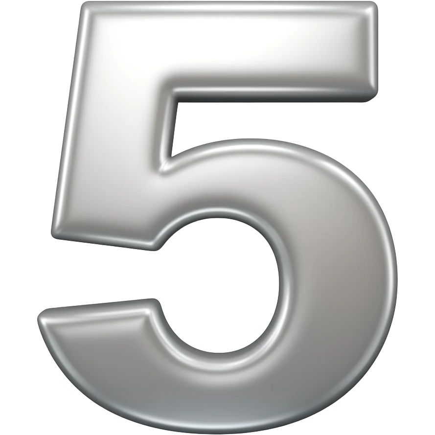 number 5 emoji