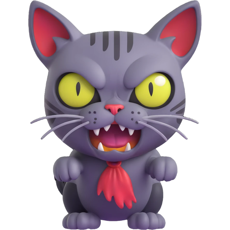 Zombie cat Angry emoji