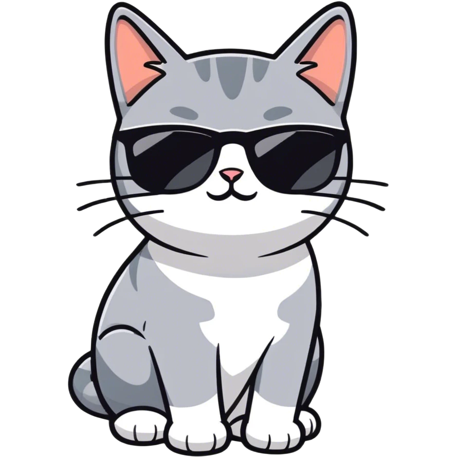 Cat with sunglasses emoji