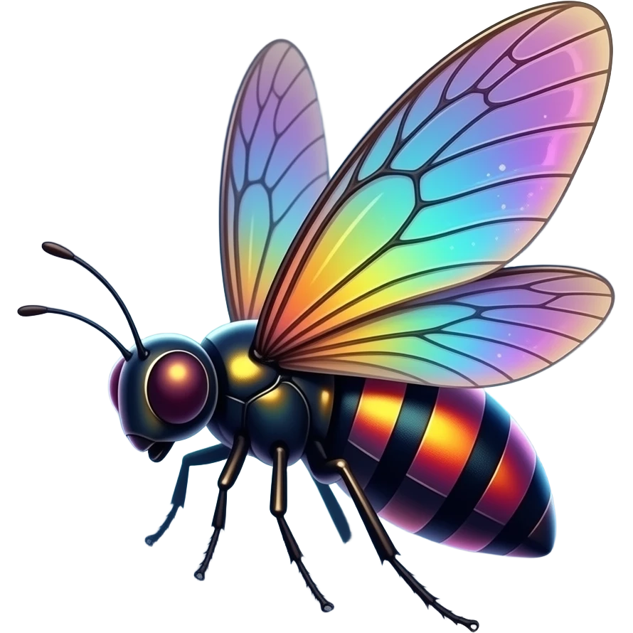 glitter rainbow firefly emoji