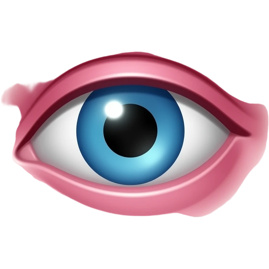 Pink evil eye small like the real blue one emoji