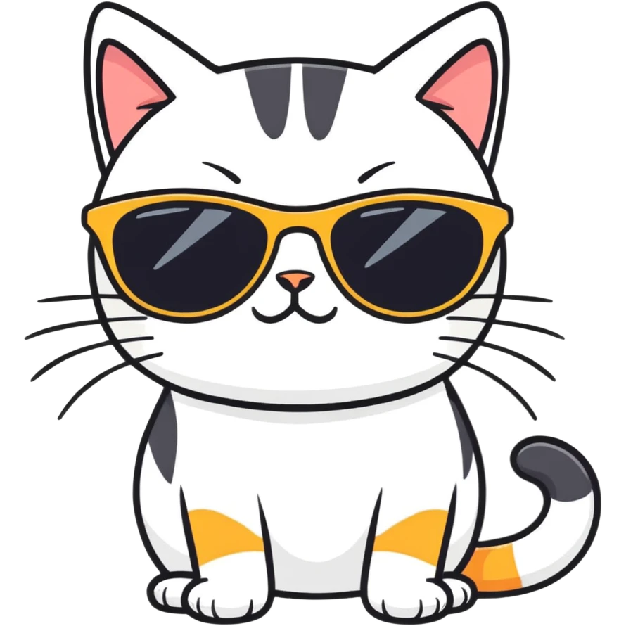 Cat with sunglasses emoji