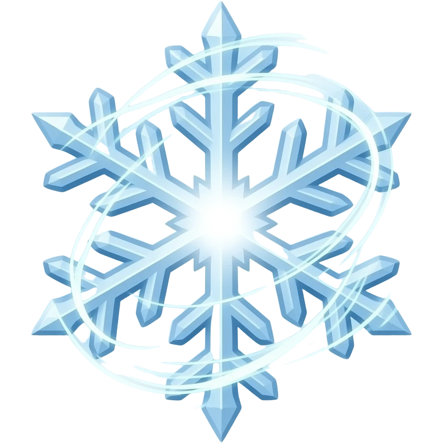 Poder elemental da neve emoji