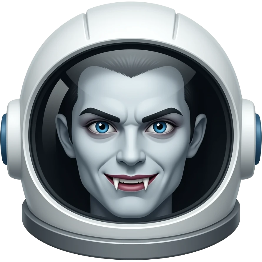 Vampire in Astronauts helmet emoji