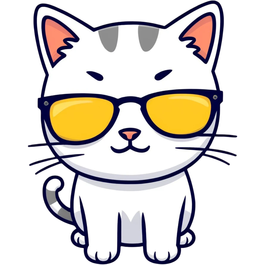 Cat with sunglasses emoji