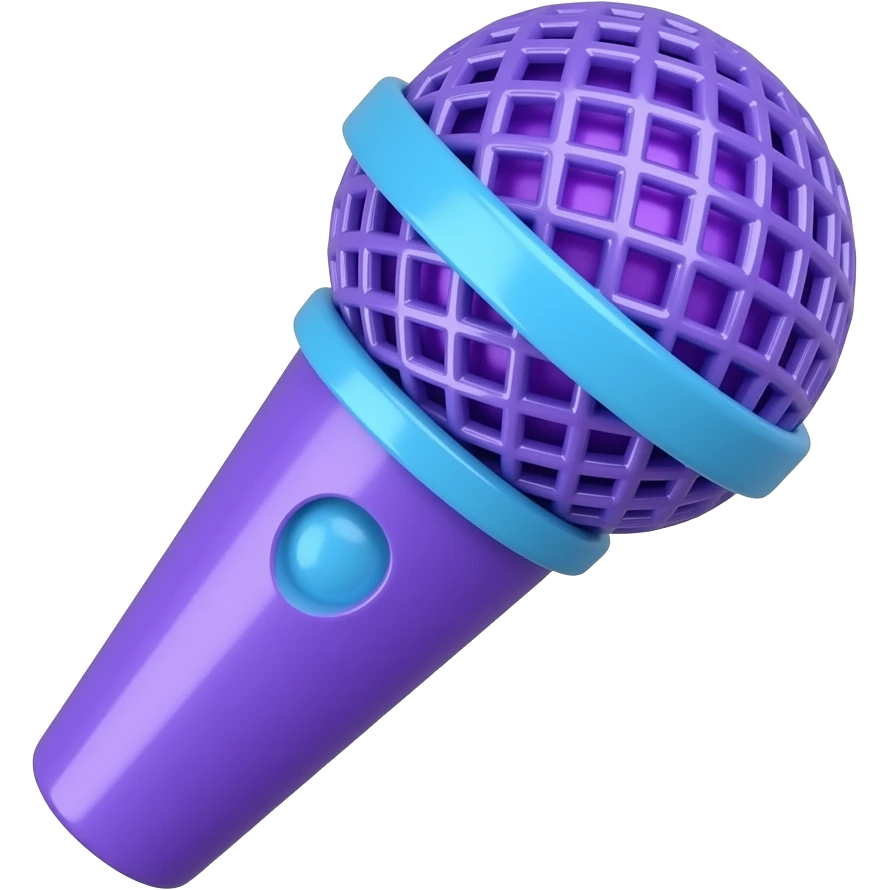 voice_option.png: a 3D glossy microphone icon in the style of Apple's ...