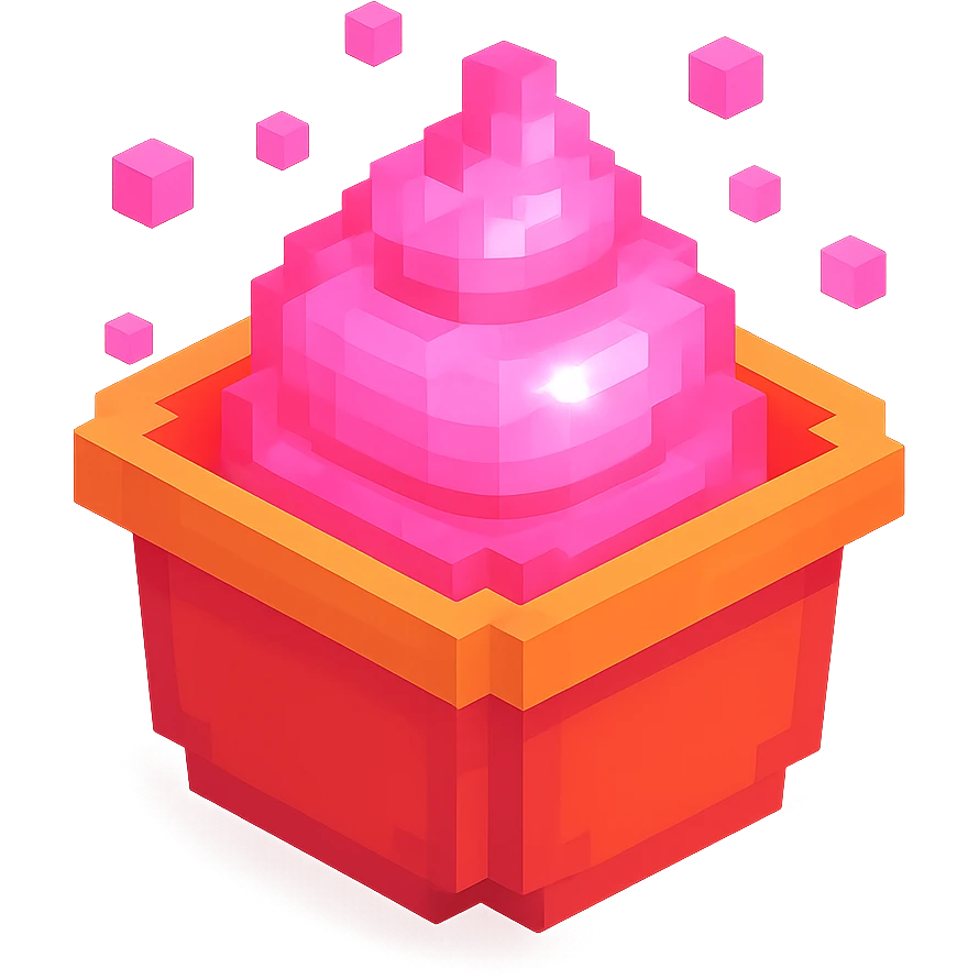 сделай соус из фастфуда розовый светящийся, no background  emoji