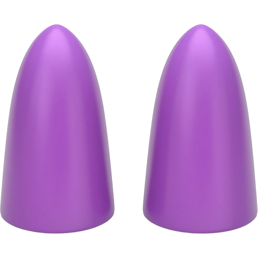 Purple basic ear plugs emoji