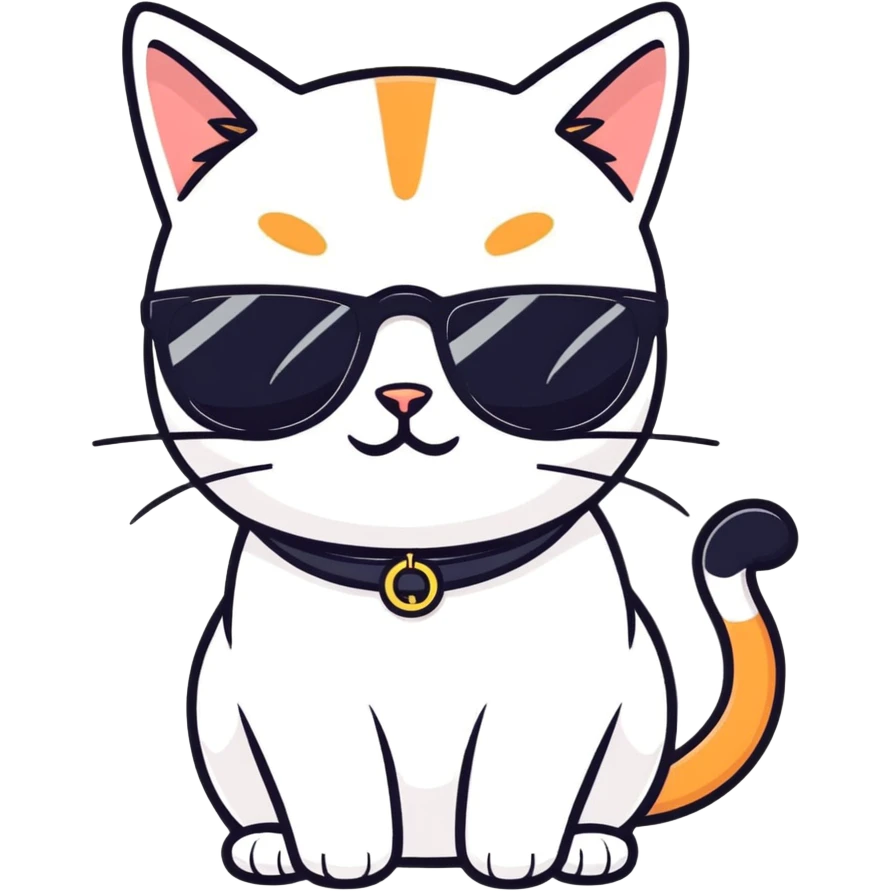 Cat with sunglasses emoji