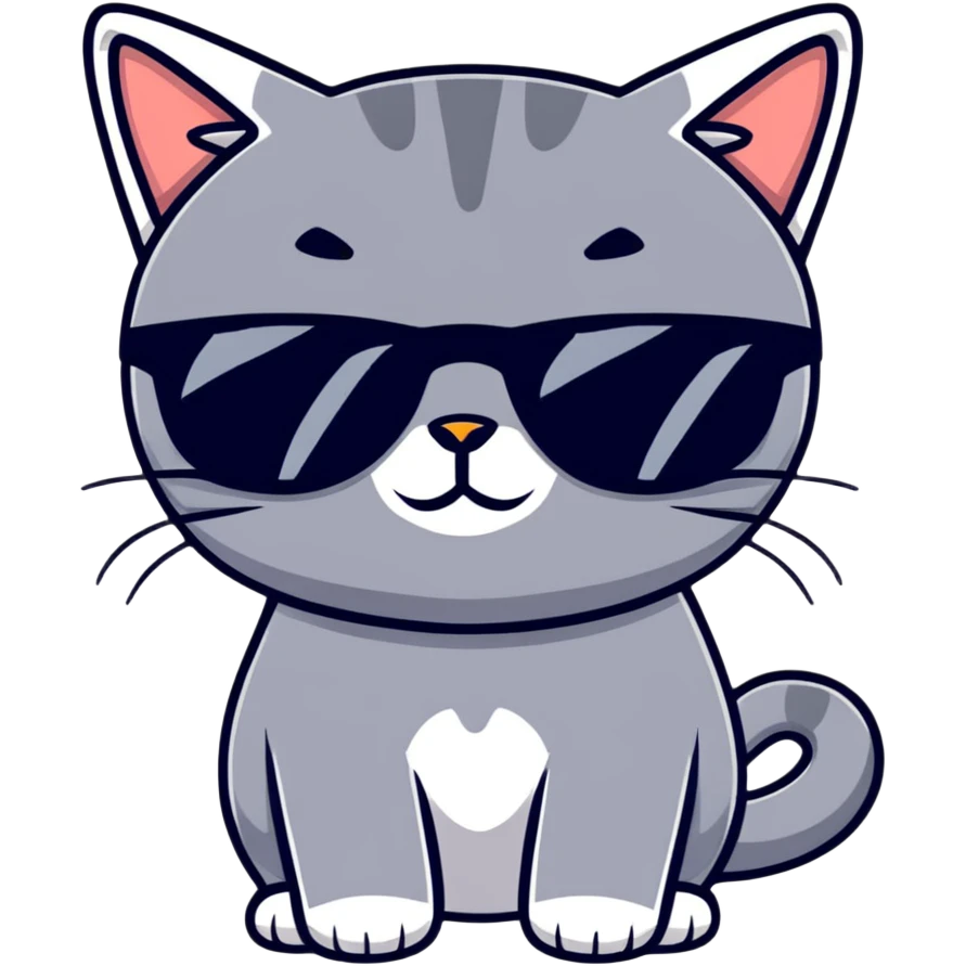 Cat with sunglasses emoji