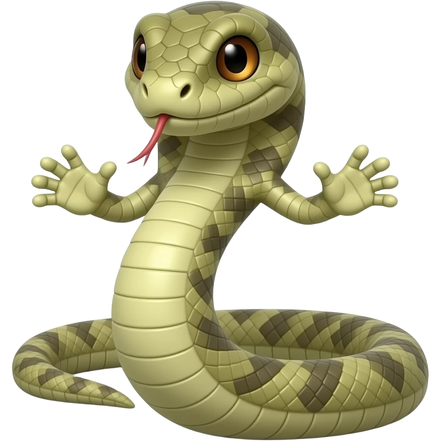 Snake with legs and arms emoji