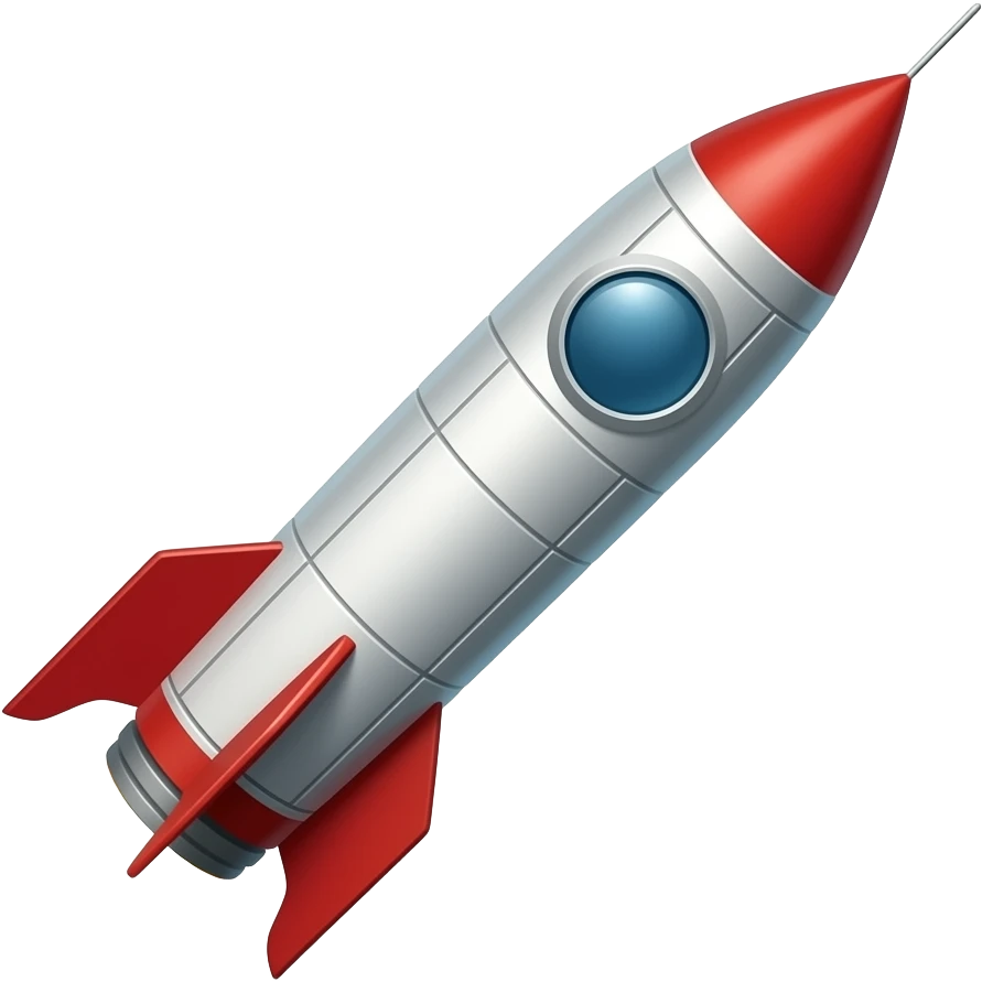 Vostok 1 rocket in 1940s emoji